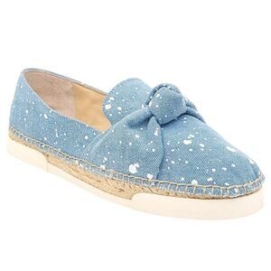 Vince Camuto Women Tratida Slip On Loafers Size US 11M Light Blue Splatter Denim